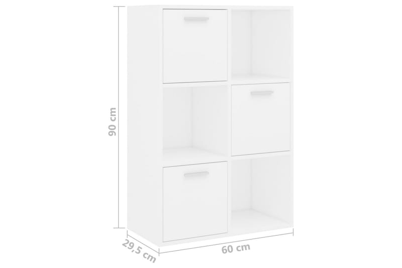 Förvaringsskåp vit 60x29,5x90 cm spånskiva - Vit - Förvaring - Skåp - Förvaringsskåp