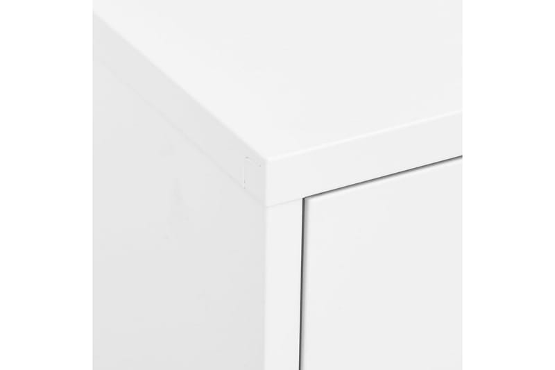 Förvaringsskåp vit 80x35x101,5 cm stål - Vit - Förvaring - Skåp - Förvaringsskåp