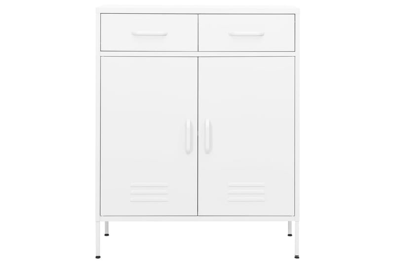 Förvaringsskåp vit 80x35x101,5 cm stål - Vit - Förvaring - Skåp - Förvaringsskåp