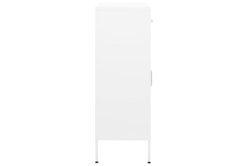 Förvaringsskåp vit 80x35x101,5 cm stål - Vit - Förvaring - Skåp - Förvaringsskåp