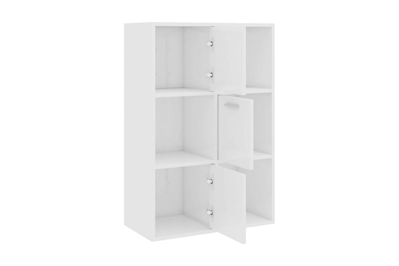 Förvaringsskåp vit högglans 60x29,5x90 cm spånskiva - Vit - Förvaring - Skåp - Förvaringsskåp
