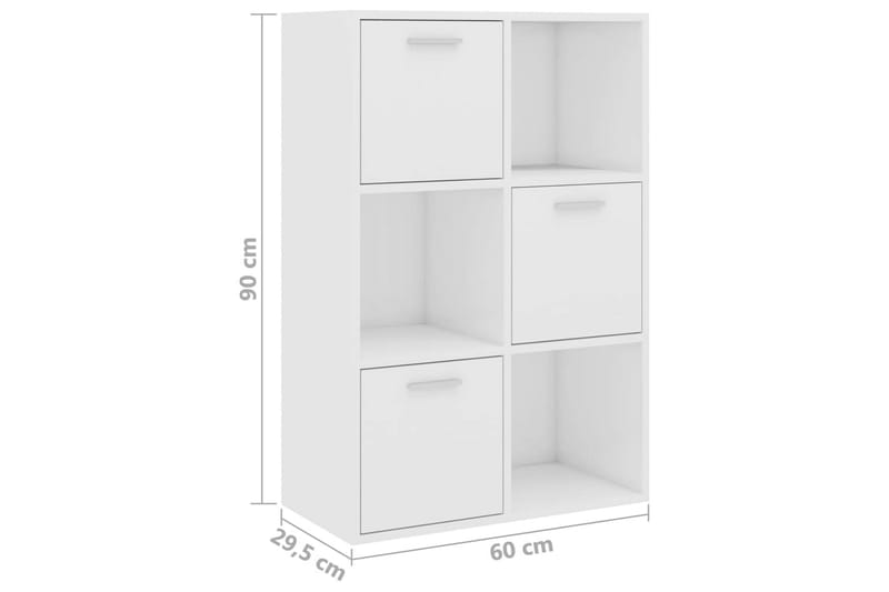 Förvaringsskåp vit högglans 60x29,5x90 cm spånskiva - Vit - Förvaring - Skåp - Förvaringsskåp