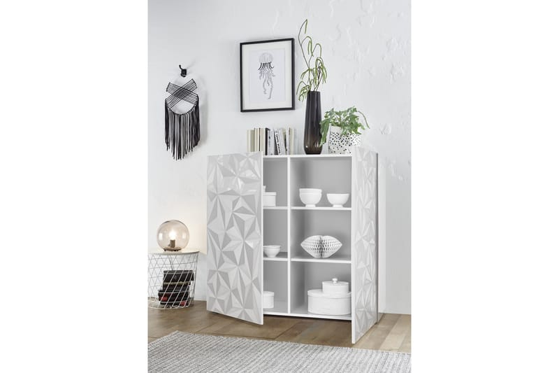 Fasett Skåp 121 cm - Vit - Förvaring - Skåp - Förvaringsskåp
