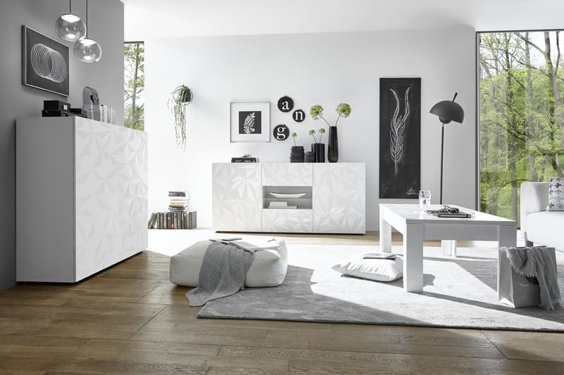 Fasett Skåp 121 cm - Vit - Förvaring - Skåp - Förvaringsskåp