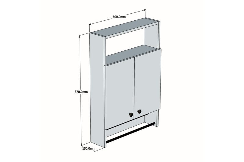 Giff Badrumsskåp 60 cm - Vit - Förvaring - Skåp - Förvaringsskåp