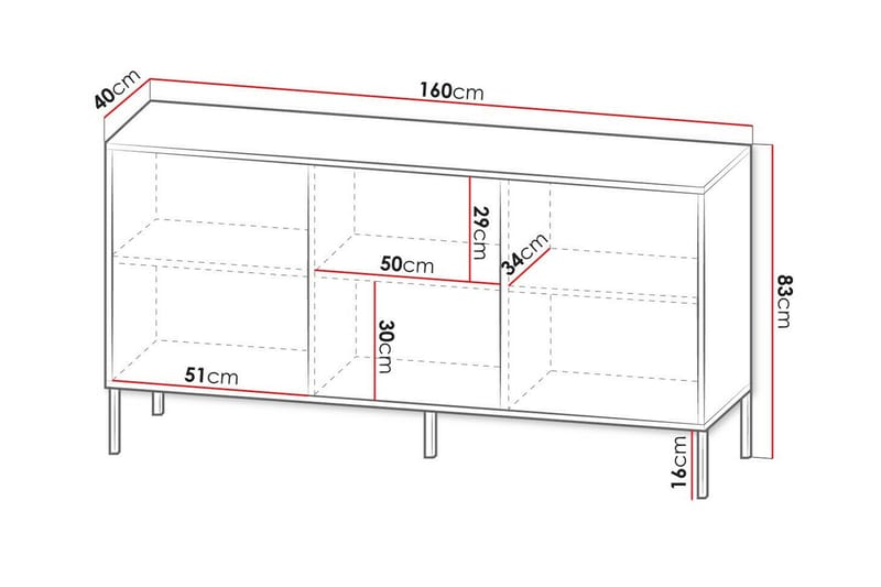 Glenndale Highboard - Cashmere - Förvaring - Skåp - Förvaringsskåp
