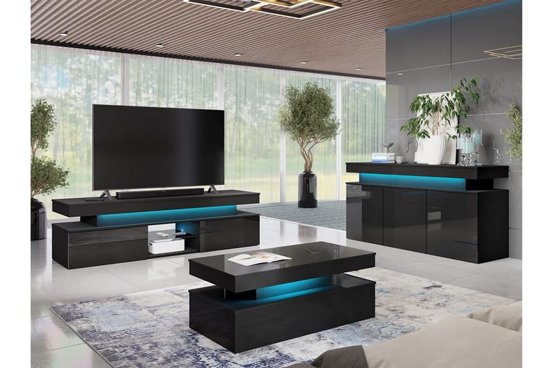 Glenndale Highboard - Svart - Förvaring - Skåp - Förvaringsskåp