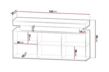 Glenndale Highboard - Vit - Förvaring - Skåp - Förvaringsskåp