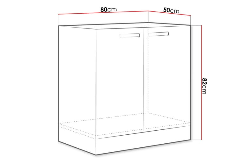 Grey Skåp för tvättmaskin 80x50x82 cm - Grå - Förvaring - Skåp - Förvaringsskåp