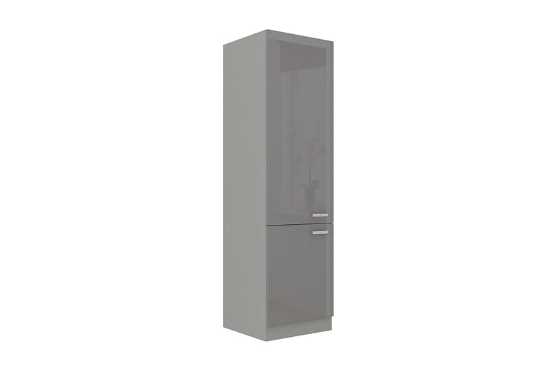 Grey Skåp med dörrar 40x57x210 cm - Grå/Vit - Förvaringsskåp