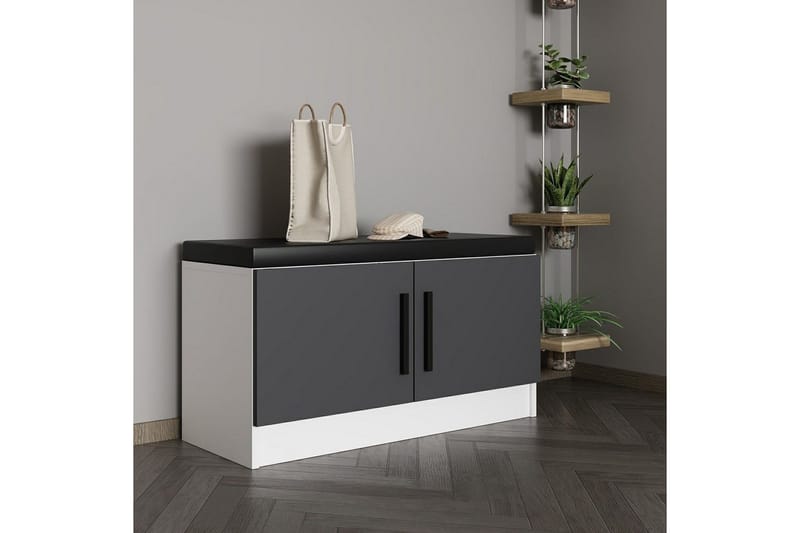 Hew Omklädningsskåp 90x35 cm - Antracit - Förvaring - Skåp - Förvaringsskåp - Omklädningsskåp