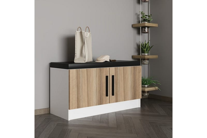 Hew Omklädningsskåp 90x35 cm - Valnöt - Förvaring - Skåp - Förvaringsskåp - Omklädningsskåp