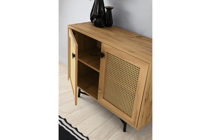 Highboard 40x100 cm - Natur/Svart - Förvaring - Skåp - Förvaringsskåp