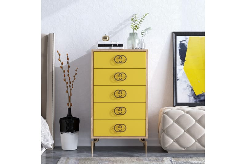 Highboard 40x50 cm - Guld/Natur/Gul - Förvaring - Skåp - Förvaringsskåp