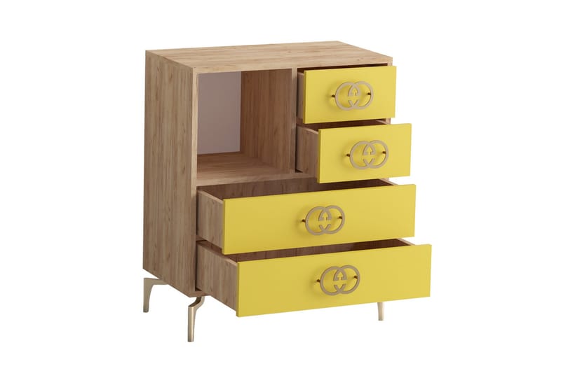 Highboard 40x70 cm - Guld/Natur - Förvaring - Skåp - Förvaringsskåp