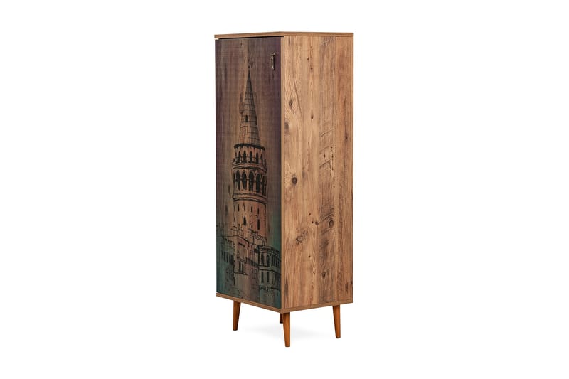 Highboard Galata Tornet 38x50 cm - Natur/Grön - Förvaring - Skåp - Förvaringsskåp