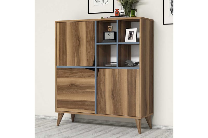 Hovdane Förvaringsskåp 100 cm - Brun/Blå - Förvaring - Skåp - Förvaringsskåp