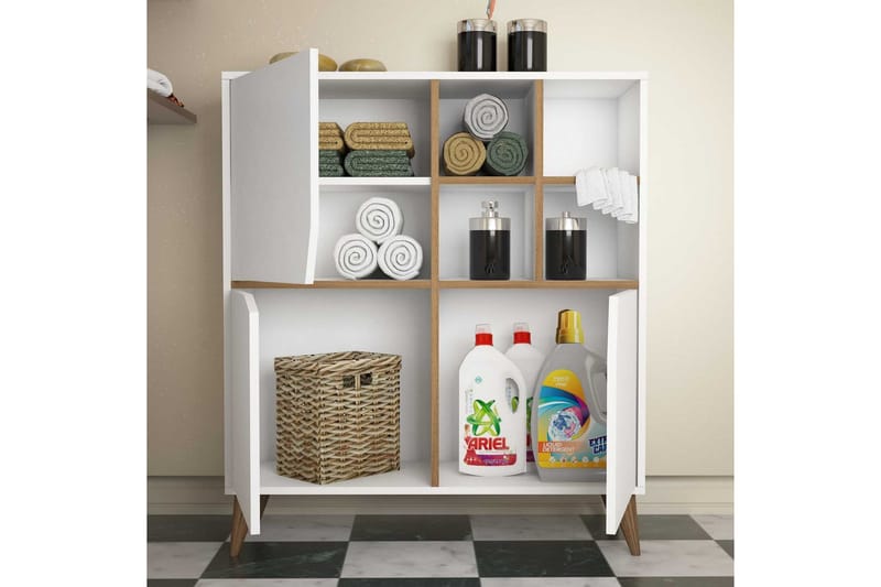 Hovdane Förvaringsskåp 100 cm - Vit/Brun - Förvaring - Skåp - Förvaringsskåp