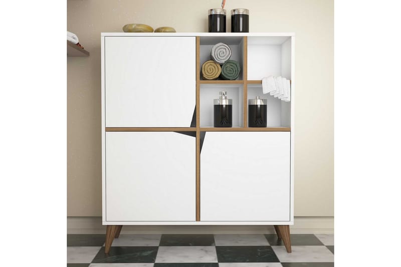 Hovdane Förvaringsskåp 100 cm - Vit/Brun - Förvaring - Skåp - Förvaringsskåp