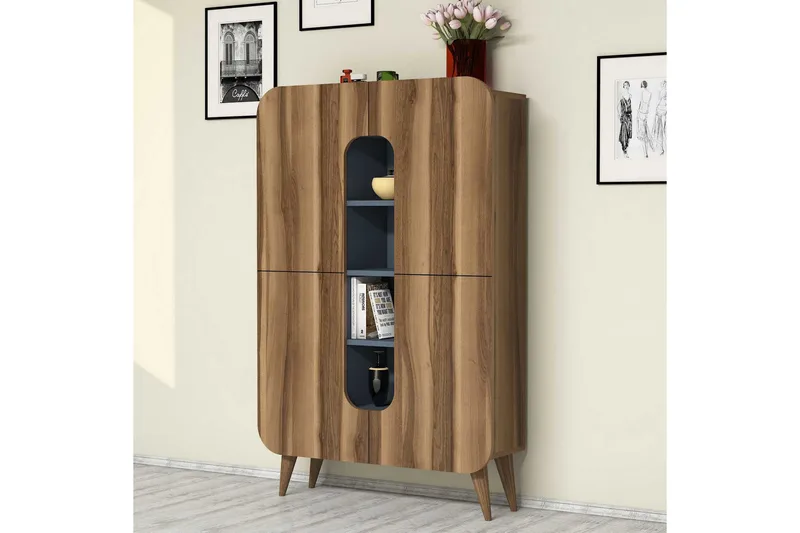 Hovdane Förvaringsskåp 108 cm - Brun/Blå - Förvaring - Skåp - Förvaringsskåp