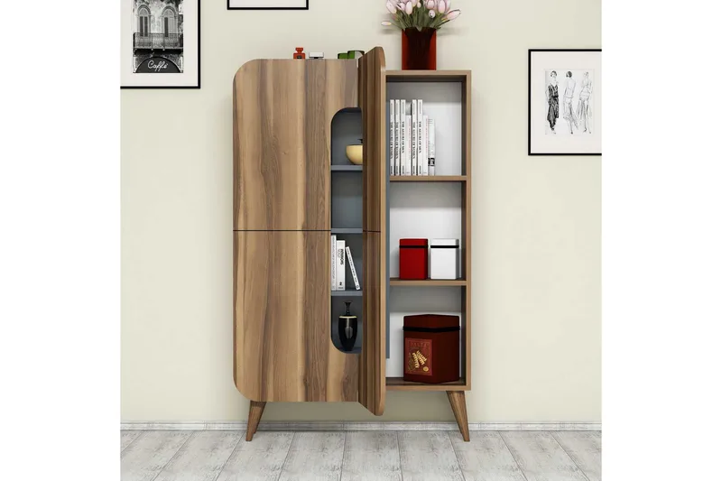 Hovdane Förvaringsskåp 108 cm - Brun/Blå - Förvaring - Skåp - Förvaringsskåp