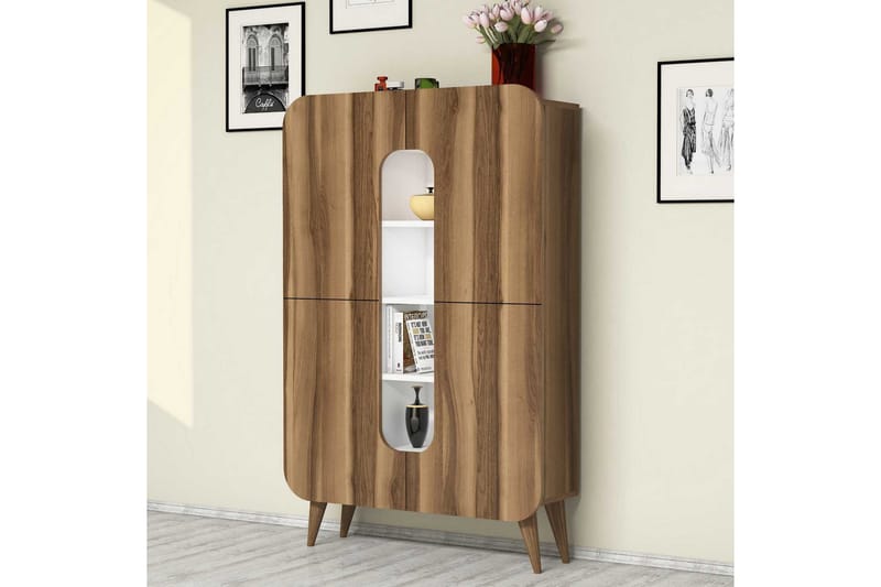 Hovdane Förvaringsskåp 108 cm - Brun/Vit - Förvaring - Skåp - Förvaringsskåp