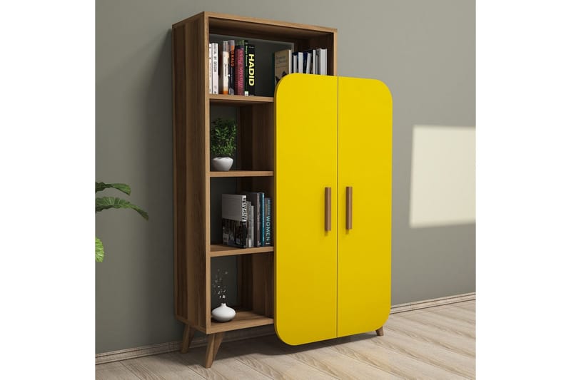 Hovdane Förvaringsskåp 90 cm - Brun/Gul - Förvaring - Skåp - Förvaringsskåp