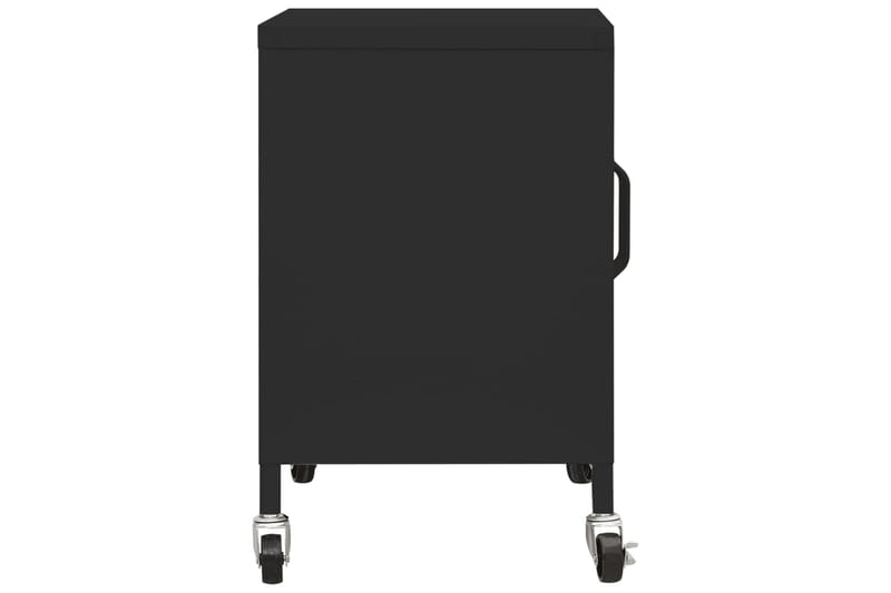 Hurts med hjul svart 60x35x49 cm stål - Svart - Förvaring - Förvaringsmöbler - Byrå - Hurtsar