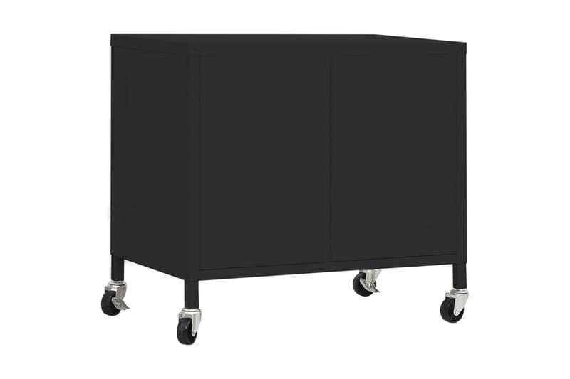 Hurts med hjul svart 60x35x49 cm stål - Svart - Förvaring - Förvaringsmöbler - Byrå - Hurtsar