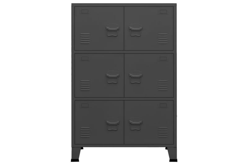Industriellt arkivskåp antracit 75x40x115 cm metall - Antracit - Förvaring - Skåp - Förvaringsskåp