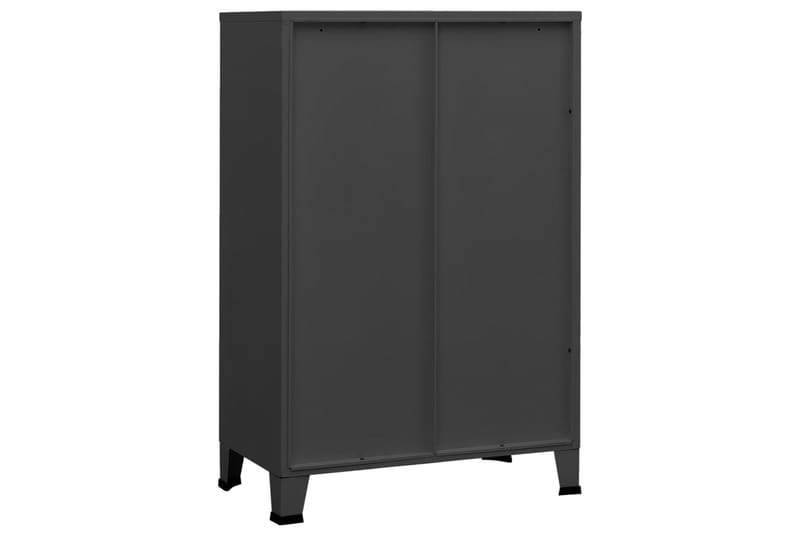 Industriellt arkivskåp antracit 75x40x115 cm metall - Antracit - Förvaring - Skåp - Förvaringsskåp