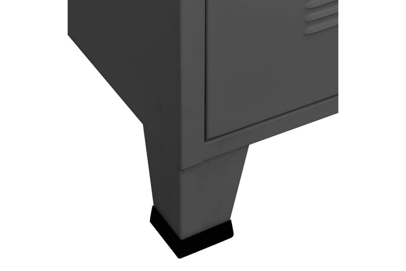 Industriellt arkivskåp antracit 75x40x115 cm metall - Antracit - Förvaring - Skåp - Förvaringsskåp