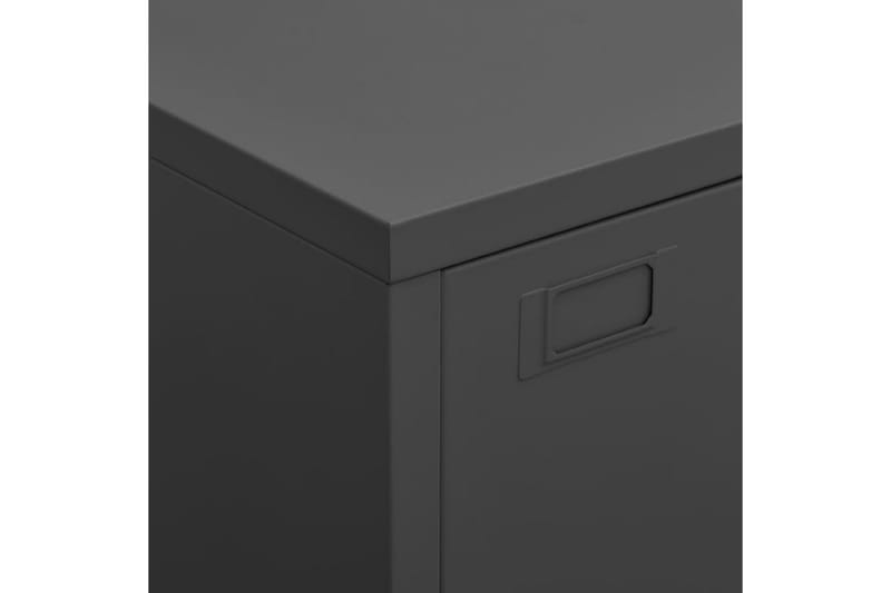 Industriellt arkivskåp antracit 75x40x115 cm metall - Antracit - Förvaring - Skåp - Förvaringsskåp