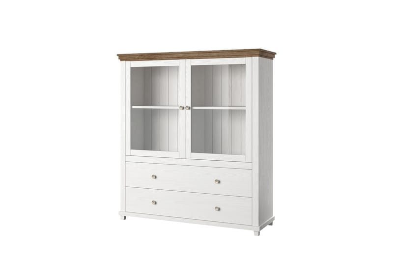 Ivreri Highboard 42x126 cm - Vit/Natur - Förvaring - Skåp - Förvaringsskåp
