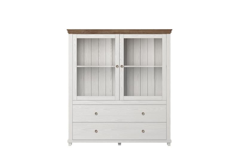 Ivreri Highboard 42x126 cm - Vit/Natur - Förvaring - Skåp - Förvaringsskåp