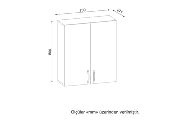 Jhosep Badrumsskåp 70 cm - Vit - Förvaring - Skåp - Förvaringsskåp