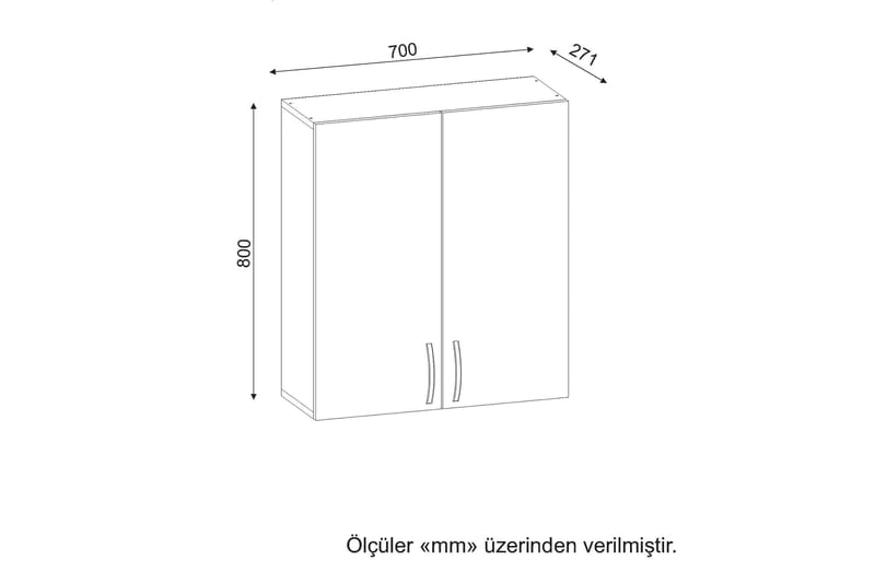 Jhosep Badrumsskåp 70 cm - Vit - Förvaring - Skåp - Förvaringsskåp