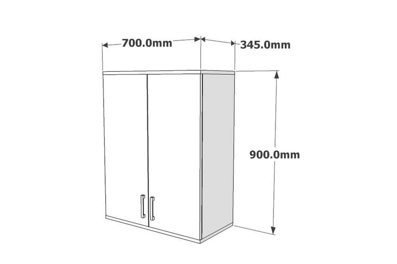 Jkhari Badrumsskåp 70 cm - Vit - Förvaring - Skåp - Förvaringsskåp