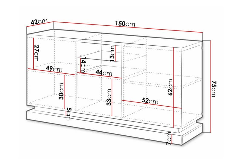 Juniskär Highboard - Svart - Förvaring - Skåp - Förvaringsskåp