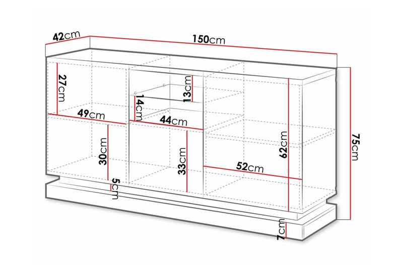 Juniskär Highboard - Svart - Förvaring - Skåp - Förvaringsskåp