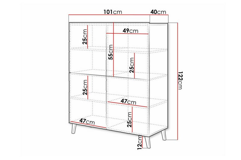 Juniskär Highboard - Svart - Förvaring - Skåp - Förvaringsskåp