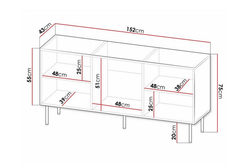 Juniskär Highboard - Svart - Förvaring - Skåp - Förvaringsskåp