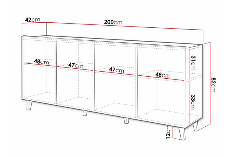 Juniskär Highboard - Svart - Förvaring - Skåp - Förvaringsskåp