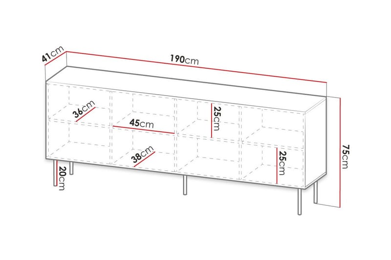Juniskär Highboard - Svart - Förvaring - Skåp - Förvaringsskåp