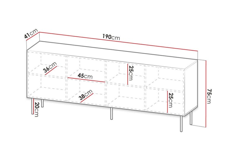 Juniskär Highboard - Svart - Förvaring - Skåp - Förvaringsskåp
