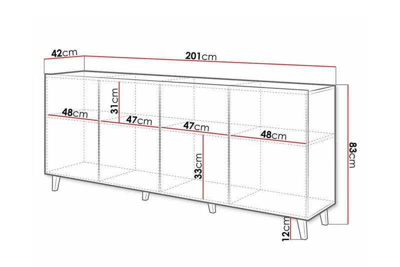 Juniskär Highboard - Svart - Förvaring - Skåp - Förvaringsskåp