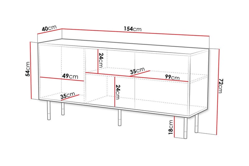 Juniskär Highboard - Svart - Förvaring - Skåp - Förvaringsskåp