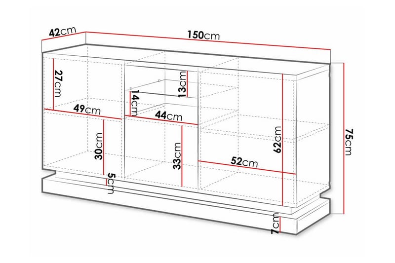 Juniskär Highboard - Vit - Förvaring - Skåp - Förvaringsskåp