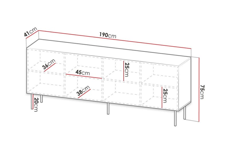 Juniskär Highboard - Vit - Förvaring - Skåp - Förvaringsskåp