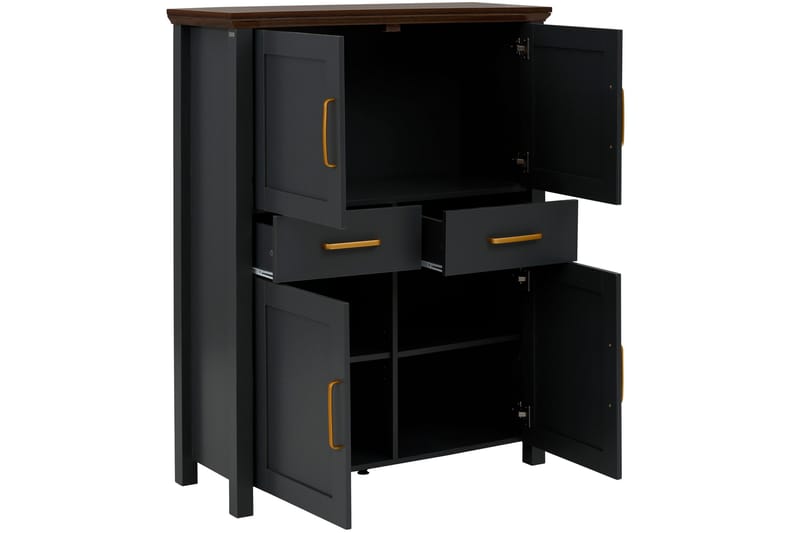 Juntolah Highboard - Svart - Förvaring - Skåp - Förvaringsskåp